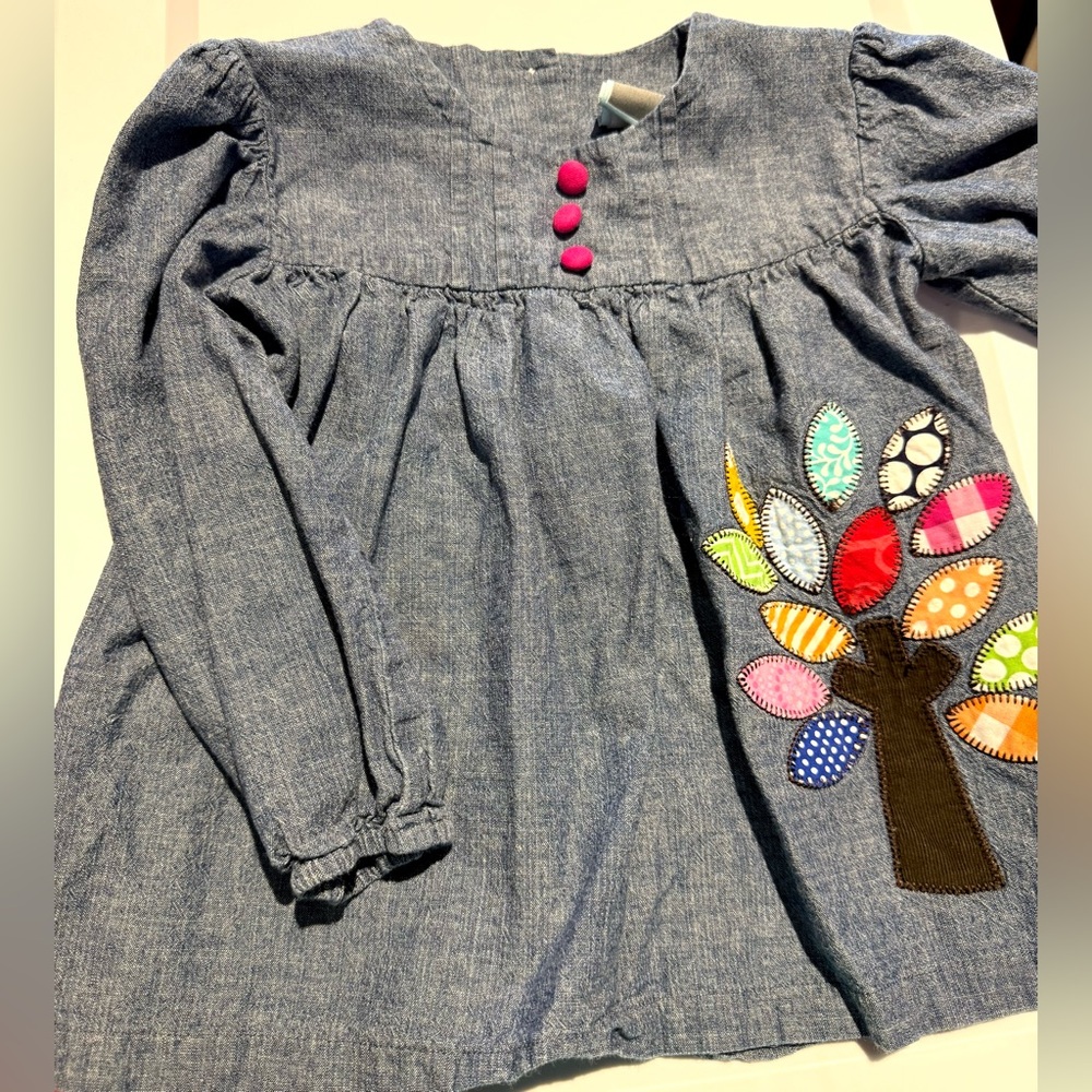 Girls Denim Blouse with Tree Design Honesty size 4